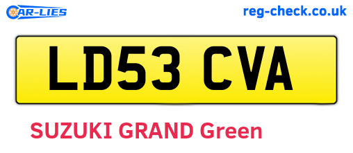 LD53CVA are the vehicle registration plates.