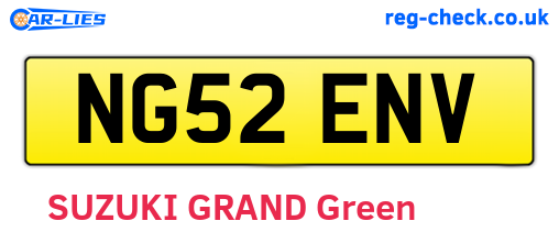 NG52ENV are the vehicle registration plates.