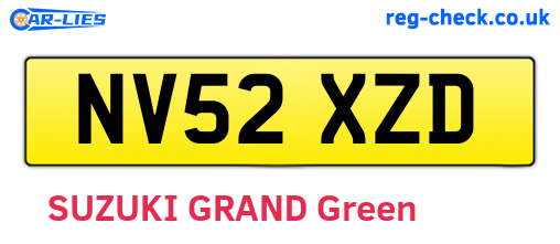 NV52XZD are the vehicle registration plates.