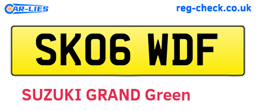 SK06WDF are the vehicle registration plates.
