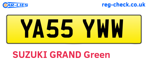 YA55YWW are the vehicle registration plates.