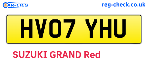 HV07YHU are the vehicle registration plates.