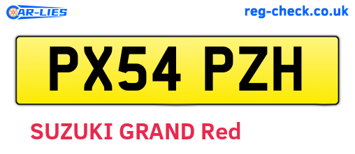 PX54PZH are the vehicle registration plates.
