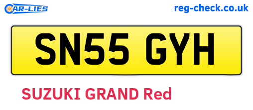 SN55GYH are the vehicle registration plates.