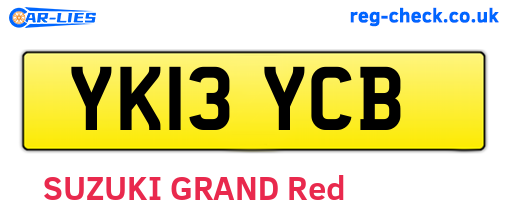 YK13YCB are the vehicle registration plates.
