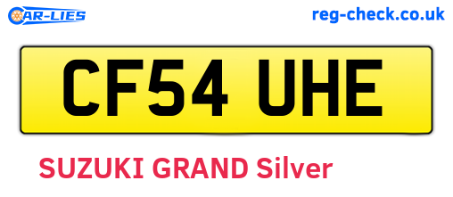 CF54UHE are the vehicle registration plates.