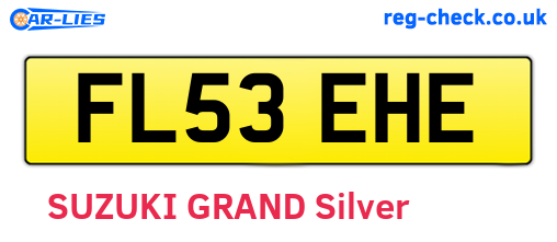 FL53EHE are the vehicle registration plates.