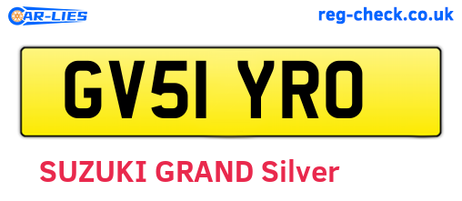 GV51YRO are the vehicle registration plates.