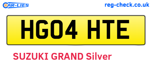 HG04HTE are the vehicle registration plates.