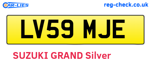 LV59MJE are the vehicle registration plates.