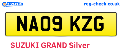 NA09KZG are the vehicle registration plates.