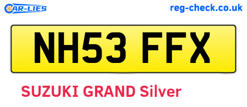 NH53FFX are the vehicle registration plates.