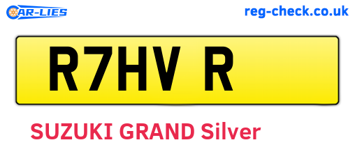 R7HVR are the vehicle registration plates.