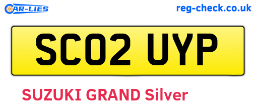 SC02UYP are the vehicle registration plates.