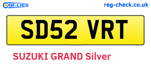 SD52VRT are the vehicle registration plates.