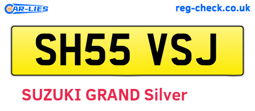 SH55VSJ are the vehicle registration plates.