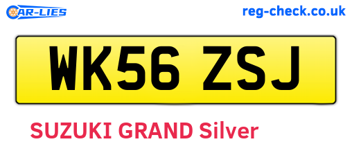 WK56ZSJ are the vehicle registration plates.