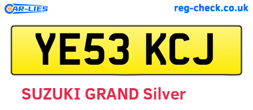 YE53KCJ are the vehicle registration plates.