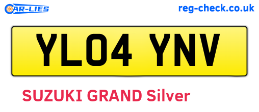YL04YNV are the vehicle registration plates.