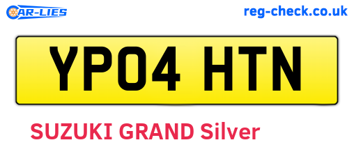 YP04HTN are the vehicle registration plates.