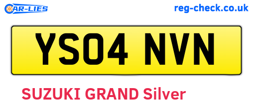 YS04NVN are the vehicle registration plates.