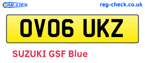 OV06UKZ are the vehicle registration plates.