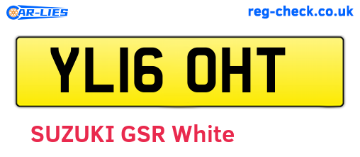 YL16OHT are the vehicle registration plates.