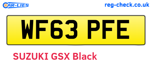 WF63PFE are the vehicle registration plates.
