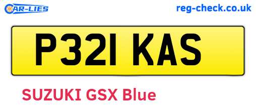 P321KAS are the vehicle registration plates.
