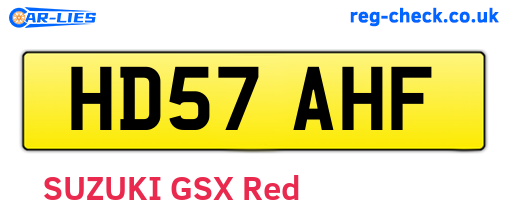 HD57AHF are the vehicle registration plates.