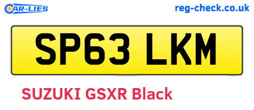 SP63LKM are the vehicle registration plates.