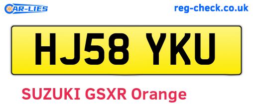 HJ58YKU are the vehicle registration plates.