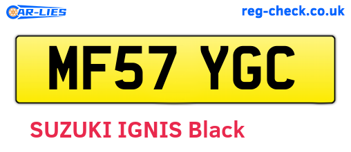 MF57YGC are the vehicle registration plates.