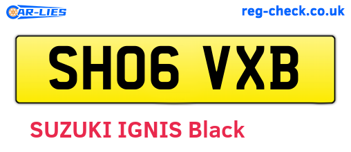 SH06VXB are the vehicle registration plates.