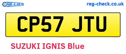 CP57JTU are the vehicle registration plates.