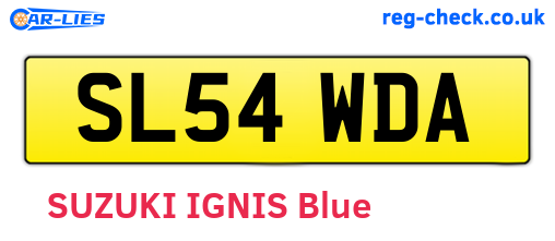 SL54WDA are the vehicle registration plates.