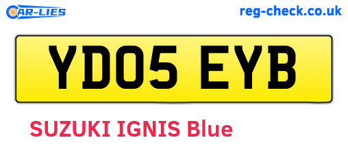 YD05EYB are the vehicle registration plates.