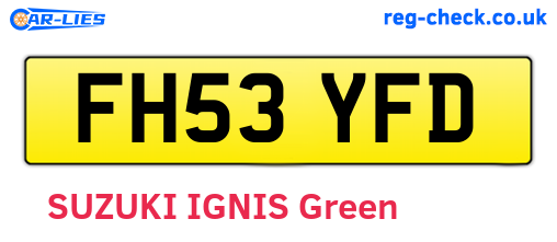 FH53YFD are the vehicle registration plates.