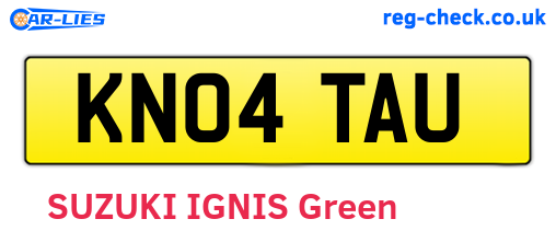 KN04TAU are the vehicle registration plates.