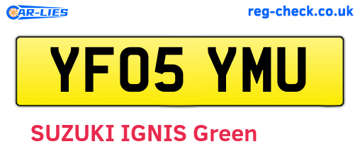 YF05YMU are the vehicle registration plates.