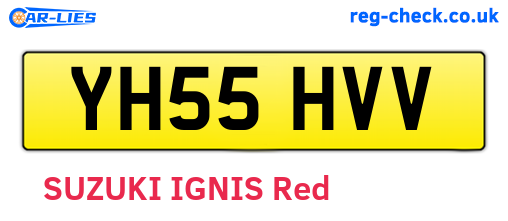 YH55HVV are the vehicle registration plates.