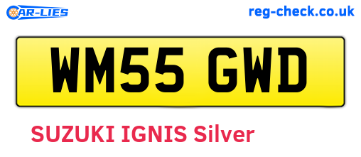 WM55GWD are the vehicle registration plates.