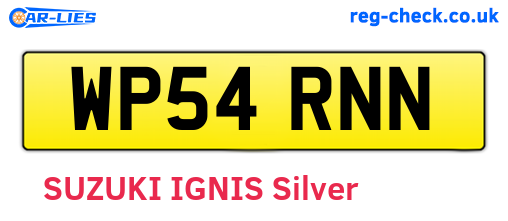 WP54RNN are the vehicle registration plates.