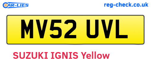 MV52UVL are the vehicle registration plates.