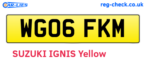 WG06FKM are the vehicle registration plates.