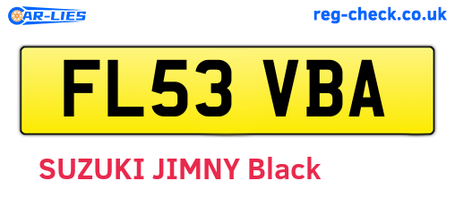 FL53VBA are the vehicle registration plates.