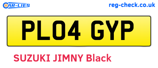 PL04GYP are the vehicle registration plates.