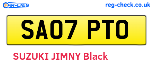 SA07PTO are the vehicle registration plates.