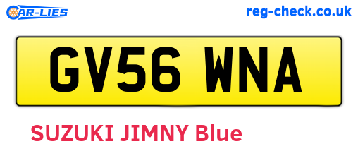 GV56WNA are the vehicle registration plates.
