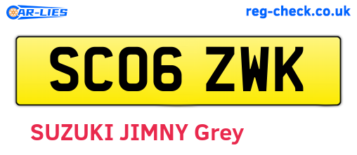 SC06ZWK are the vehicle registration plates.